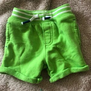 3-6 month Garanimals green shorts.
